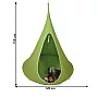 Závěsné houpací křeslo, zelená, KLORIN NEW KIDS CACOON HAMMOCK