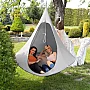 Závěsné houpací křeslo, světle šedá, KLORIN NEW KIDS CACOON HAMMOCK