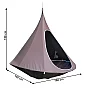 Závěsné houpací křeslo, šedohnědá TAUPE, KLORIN NEW TYP 2 BIG SIZE CACOON HAMMOCK