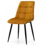 Jídelní židle CHIC velvet žlutá/černé