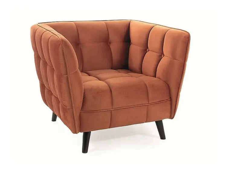 Křeslo CASTELLO 1 velvet skořicové/wenge