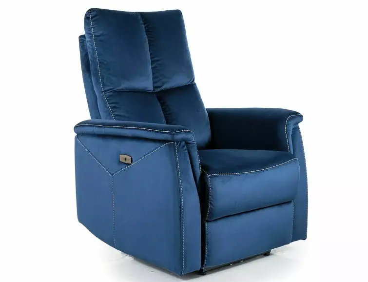 Relaxační křeslo NEPTUN velvet modré 