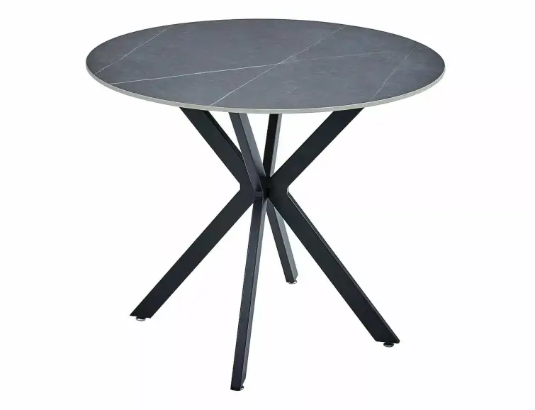STŮL TALIA ŠEDÝ (MRAMOROVÝ EFEKT)/ČERNÝ FI90