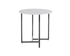 STŮL ALTO II BÍLÝ MRAMOROVÝ EFEKT/ČERNÁ FI80