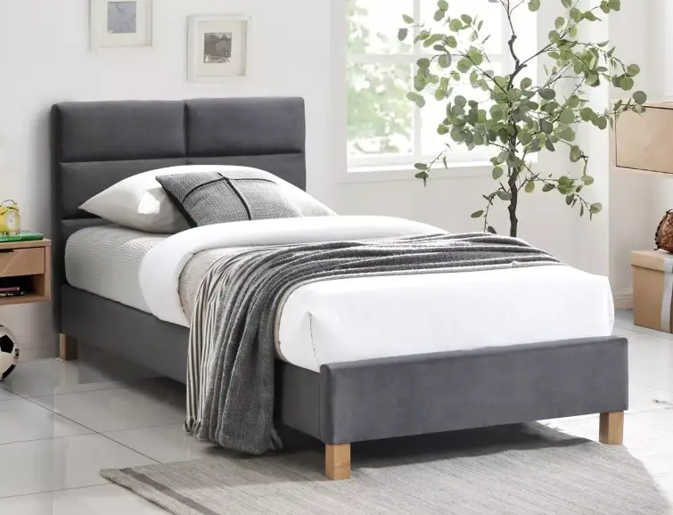 Čalouněná postel SIERRA 90x200 velvet šedá