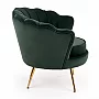 AMORINITO fotel wypoczynkowy ciemny zielony / złoty