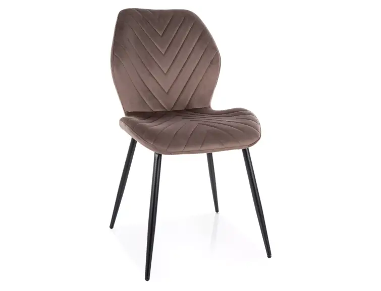 MIKE VELVET ŽIDLE ČERNÝ RÁM / CAPPUCCINO BLUVEL 38