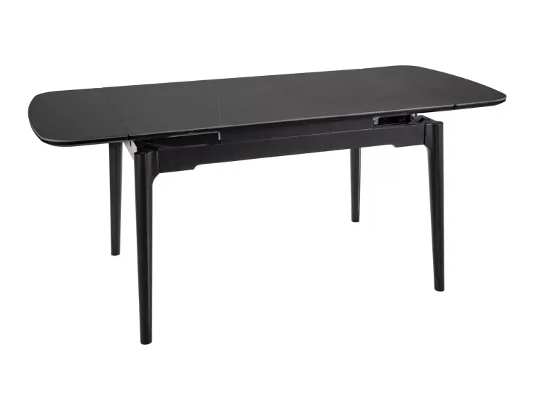 Rozkládací keramický stůl SENTO černá/černá 120 (140-180)x80