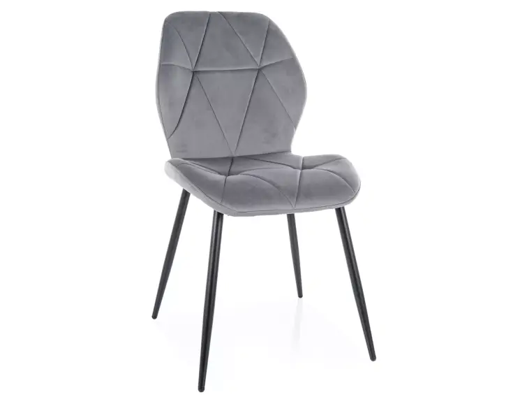 Jídelní židle RICK VELVET šedá