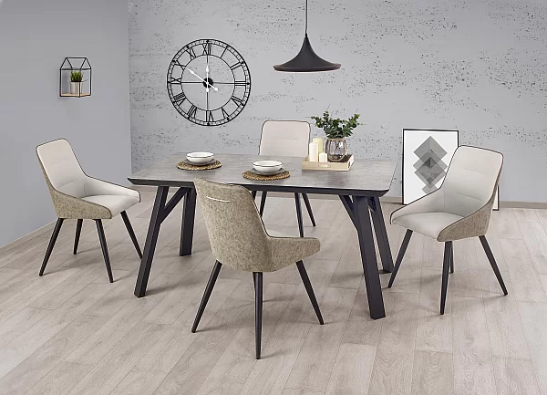 Jídelní stůl HALIFAX světlý beton 160x90