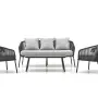 ROCCA zestaw ogrodowy ( sofa + fotel 2x + ława ), ciemny popiel / jasny popiel (1p=1szt)