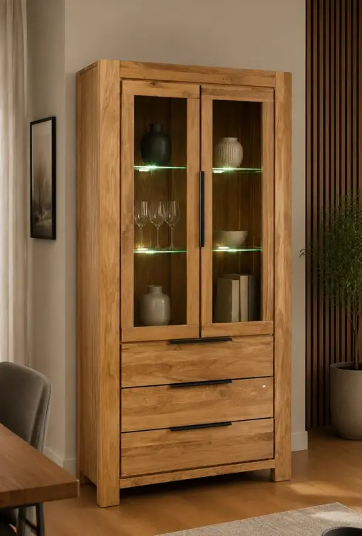 VITRINA III - Kopenhagen Dub, 199 cm, šířka 109cm