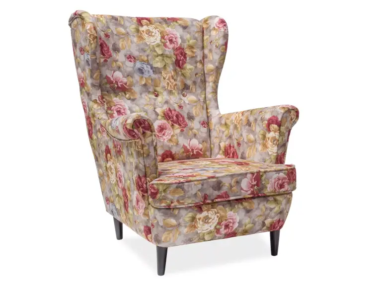 Křeslo/Ušák LORD velvet CORAL WM 25 květy