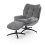 PESTO fotel z podnóżkiem / funkcja kołyski, popielaty