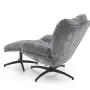 PESTO fotel z podnóżkiem / funkcja kołyski, popielaty
