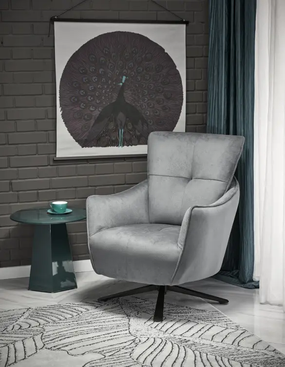 Otočné křeslo SCAMPI šedé