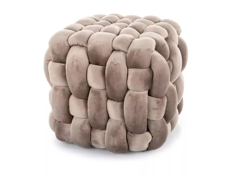 TABURET FARIS VELEVT BÉŽOVÝ