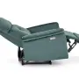 SEMIR fotel z funkcja elektrycznego rozkładania / gniazdo USB, ciemny zielony (2p=1szt)