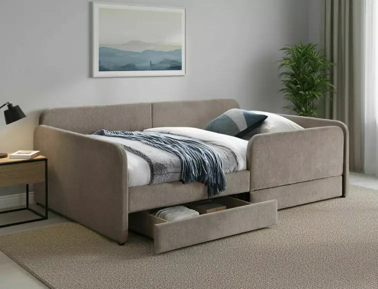 Postel AMELIA RAVEN 120x200, tmavě béžová