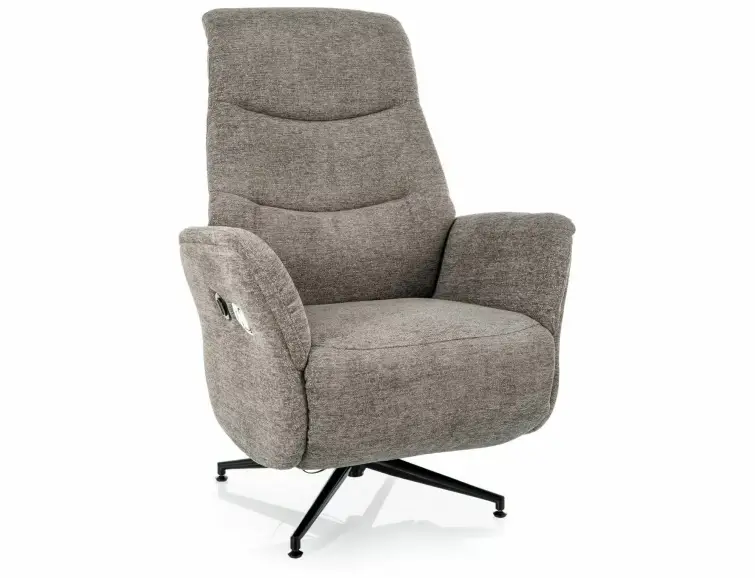 Otočné relaxační křeslo NESTOR, Šedé