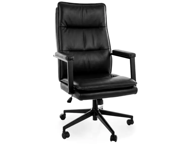 Otočné křeslo Q-091, ekokůže černé