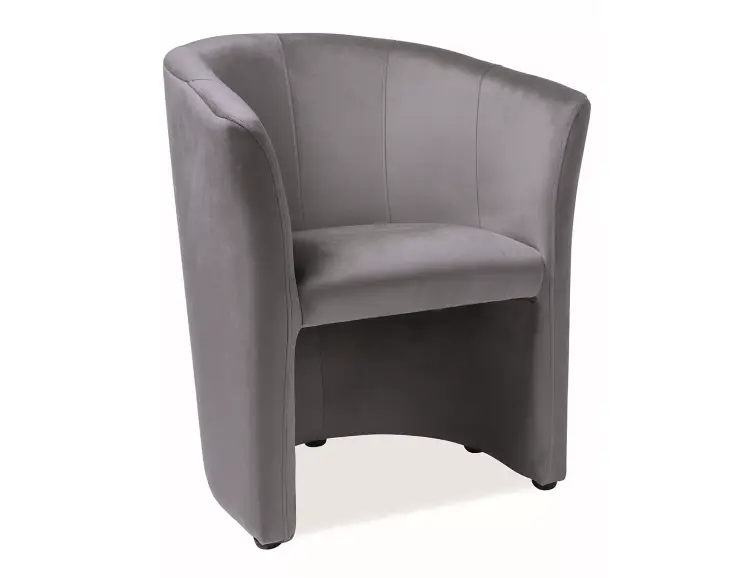 Křeslo TM-1 velvet šedé
