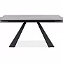 SIG Rozkladací jedálenský stôl Salvador Ceramic 160 (240) X90 sivý mramor/čierna mat