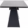 SIG Rozkladací jedálenský stôl Salvador Ceramic 160 (240) X90 sivý mramor/čierna mat