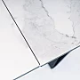SIG Rozkladací jedálenský stôl WESTIN III Ceramic 160(240)x90 biely mramor/čierny mat