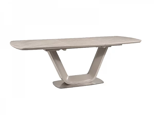 Rozkládací jídelní stůl ARMANI Ceramic 160(220)X90 šedý mramor/šedý mat 