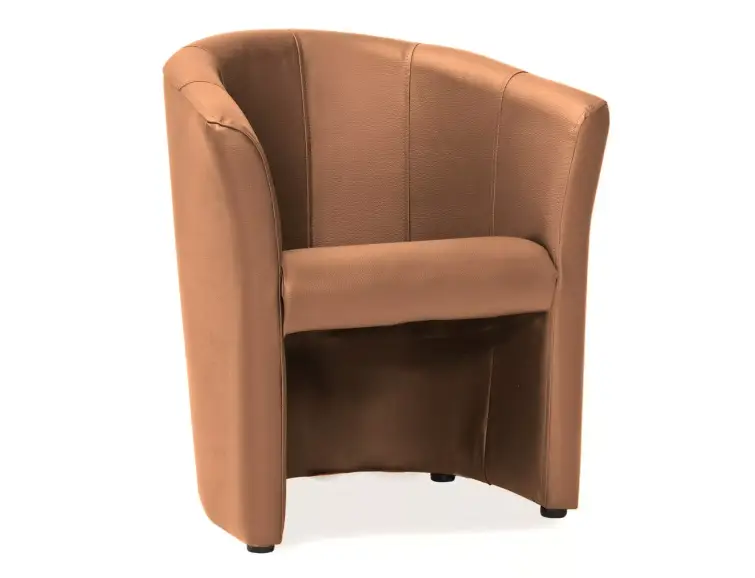 Křeslo TM-1 ekokůže světle bronzové