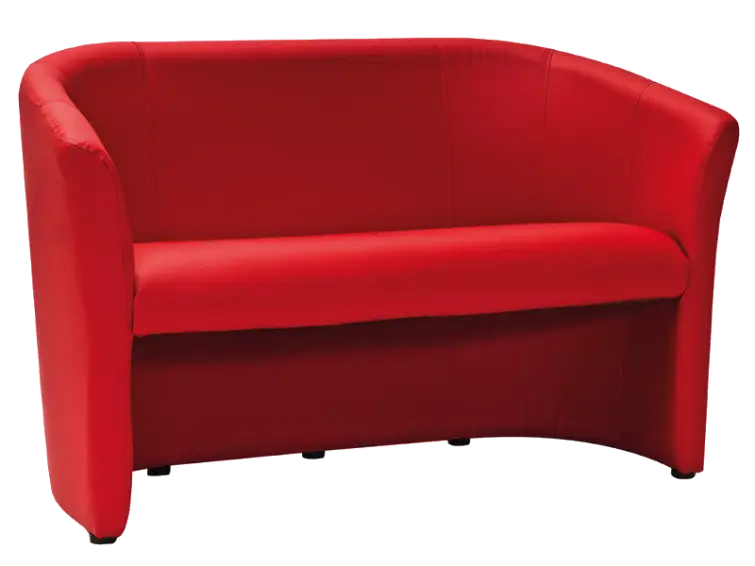 Dvoumístná pohovka TM-2 ekokůže červená