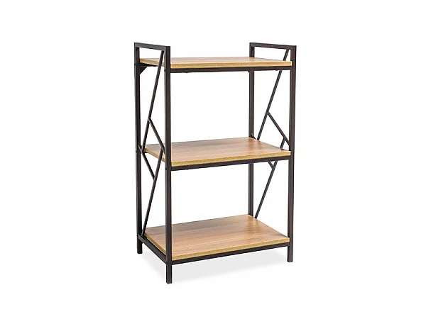 SIG Policový regál TABLO R3 dub/tmavě hnědá