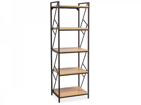 SIG Policový regál TABLO R5 dub/tmavě hnědá