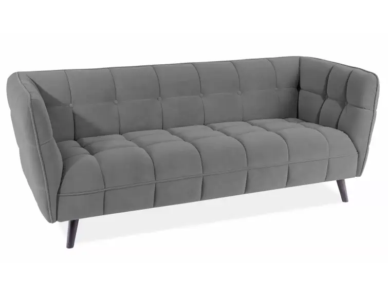 Třímístná pohovka CASTELLO 3 velvet šedá