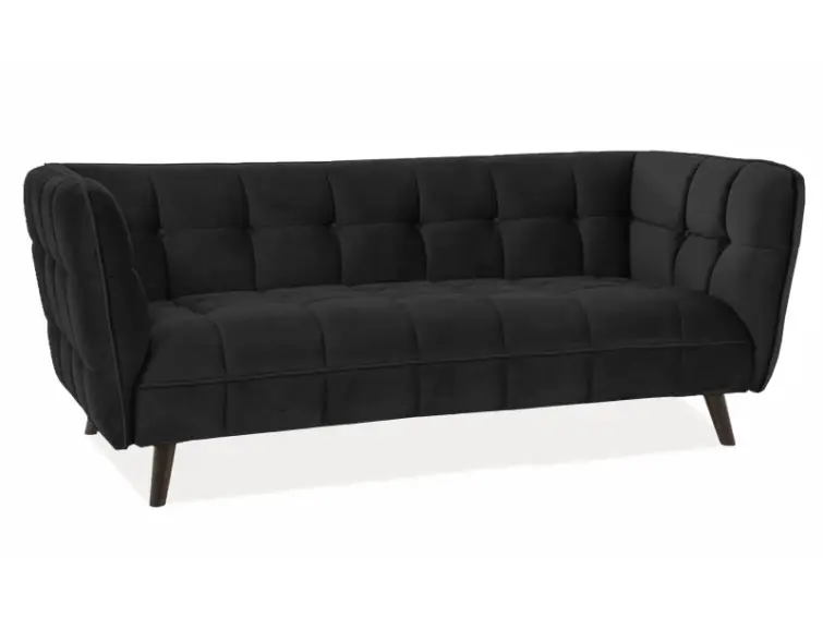 Třímístná pohovka CASTELLO 3 velvet černá