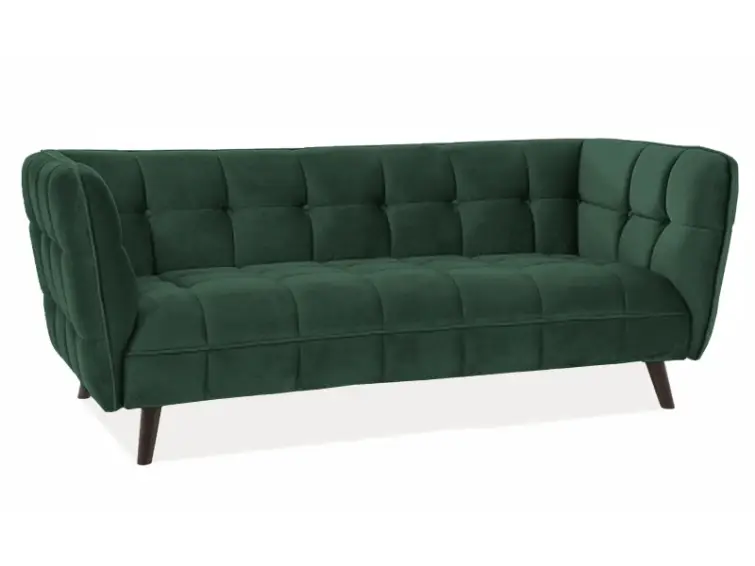 Třímístná pohovka CASTELLO 3 velvet zelená