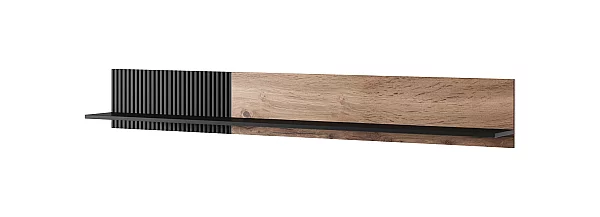 Polička RANDOM P-2 dub wotan/černá