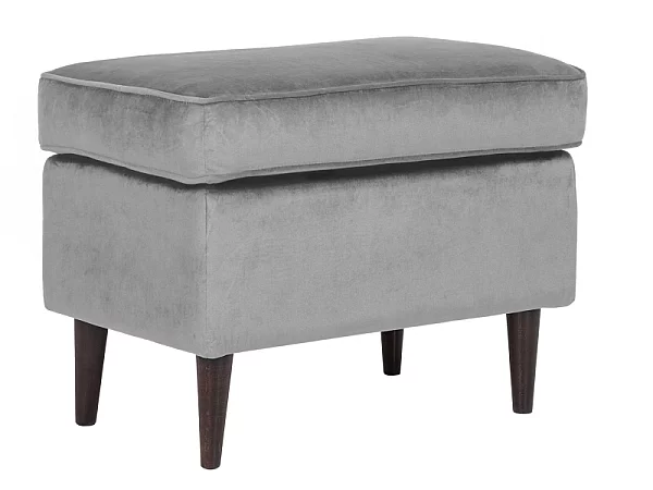 Taburet/podnožka RON velvet šedý/wenge (P)