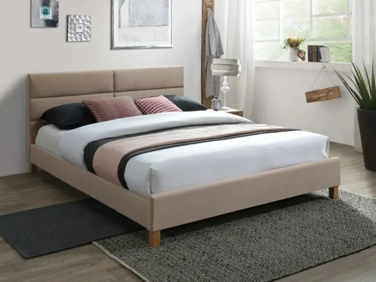 Čalouněná postel SIERRA 160x200 velvet béžová