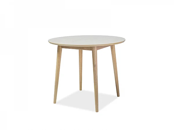 Kulatý jídelní stůl NELSON dub medový 90x90x75